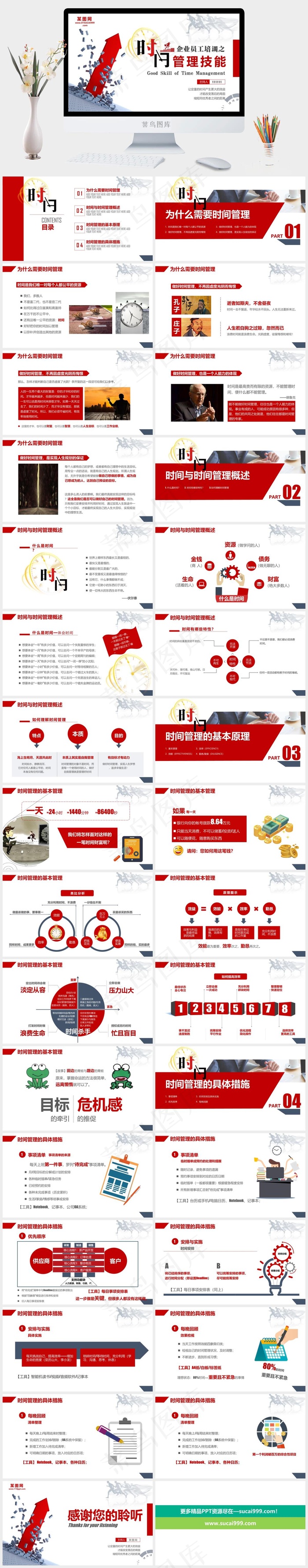 时间管理PPT模板ppt模版