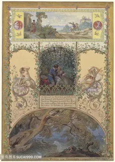水彩风景画时尚插画 水彩风景画时尚插画