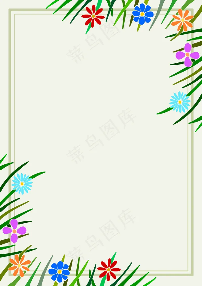 简约花框信纸背景图片