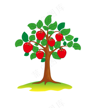 卡通苹果树