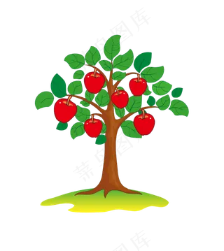 卡通苹果树