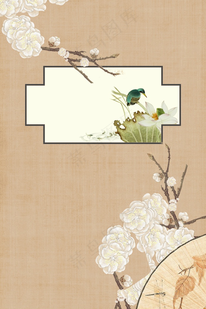 复古工笔画中国风PSD模板psd模版下载