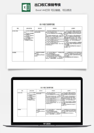 出口收汇核销考核excel模板预览图