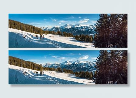 冬天白雪背景风景