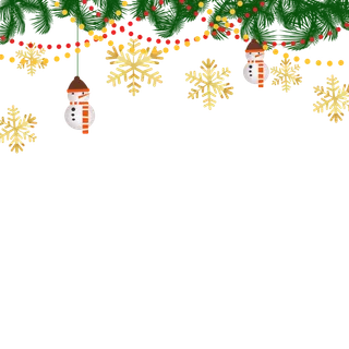 圣诞雪花挂饰顶边