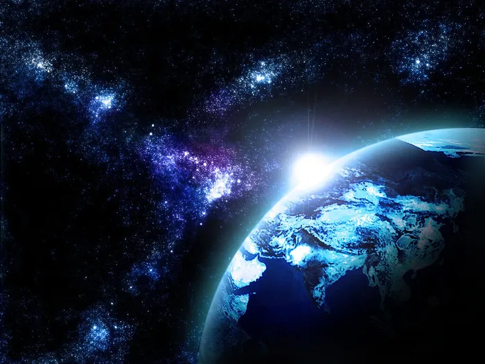 宇宙太空蓝色背景