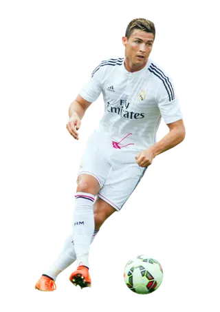 足球运动员踢球射门免抠