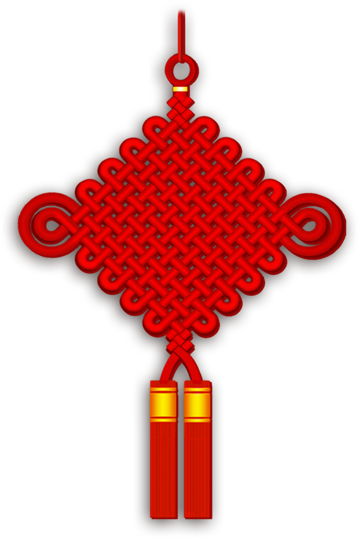 红色平安结中国结免扣素材