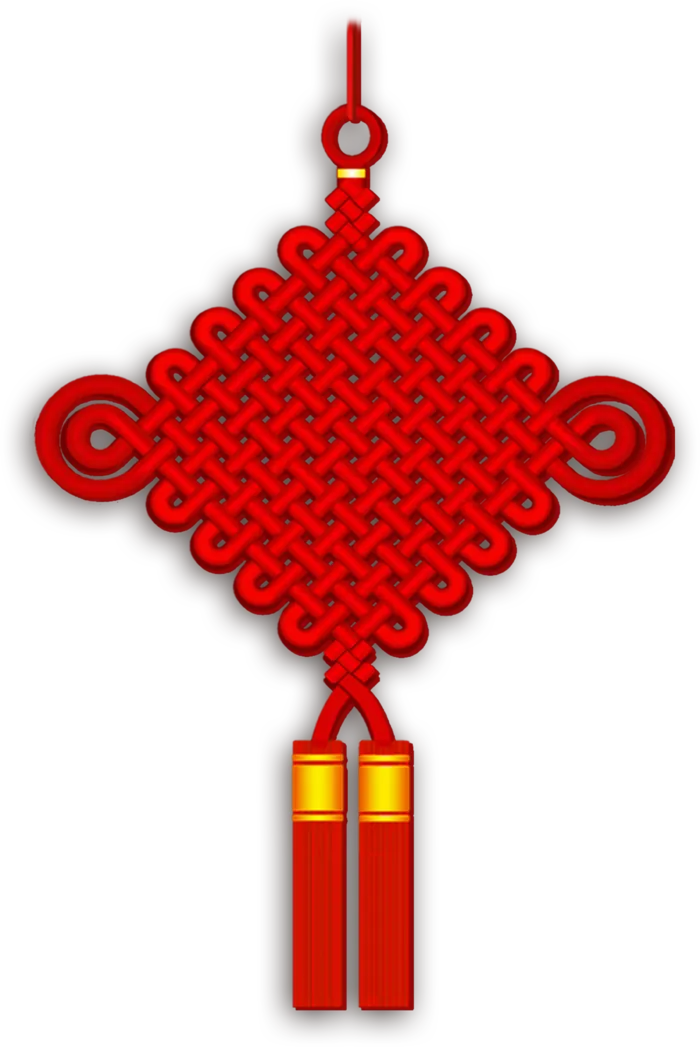 红色平安结中国结免扣素材