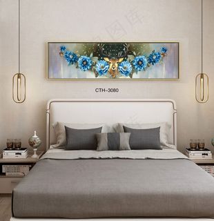 轻奢晶瓷装饰画客厅沙发背景墙卧室床头挂画酒店样板间房间模型现代抽象风