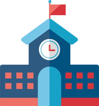 蓝色校园卡通简笔少儿兴趣班