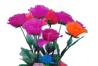 玫瑰丝网花图片