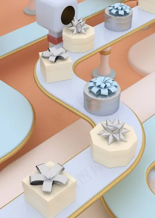 圣诞节3D建模礼品工厂