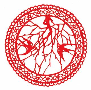 燕子剪纸 剪纸风元素