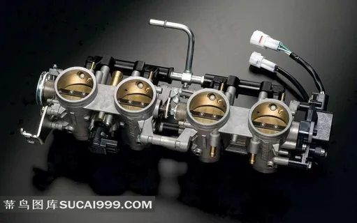 铃木隼摩托车部件特写素材