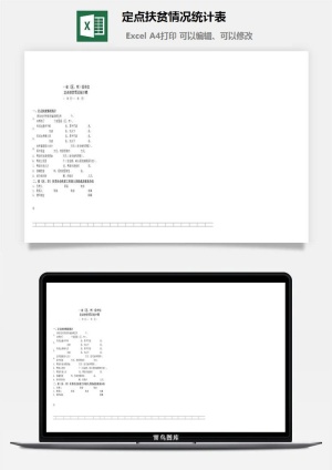 定点扶贫情况统计表excel模板预览图