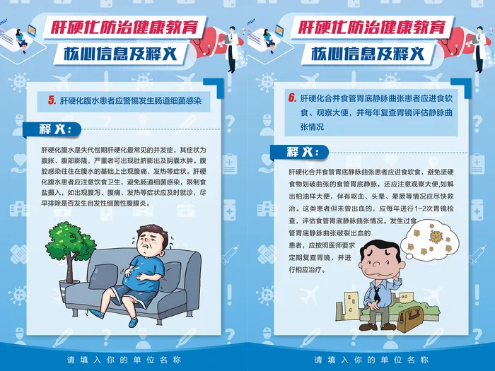 肝硬化防治健康教育核心信息