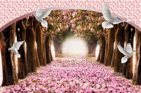 樱花电视背景墙 樱花电视背景墙