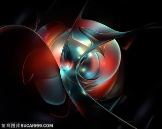 红色渐变炫彩科技PPT背景素材图片