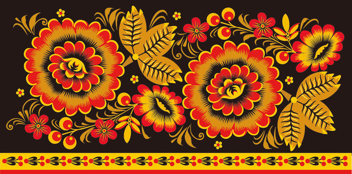 中式传统花朵纹样