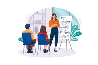 扁平化人物场景办公互联网等距ai矢量设计网页海报UI素材插画