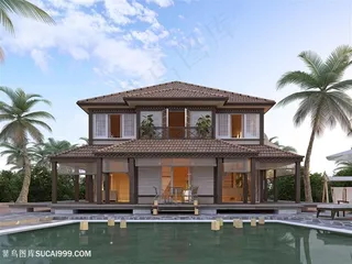 高档奢华别墅建筑高清图