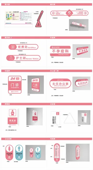 时尚简约医疗医院导视牌设计