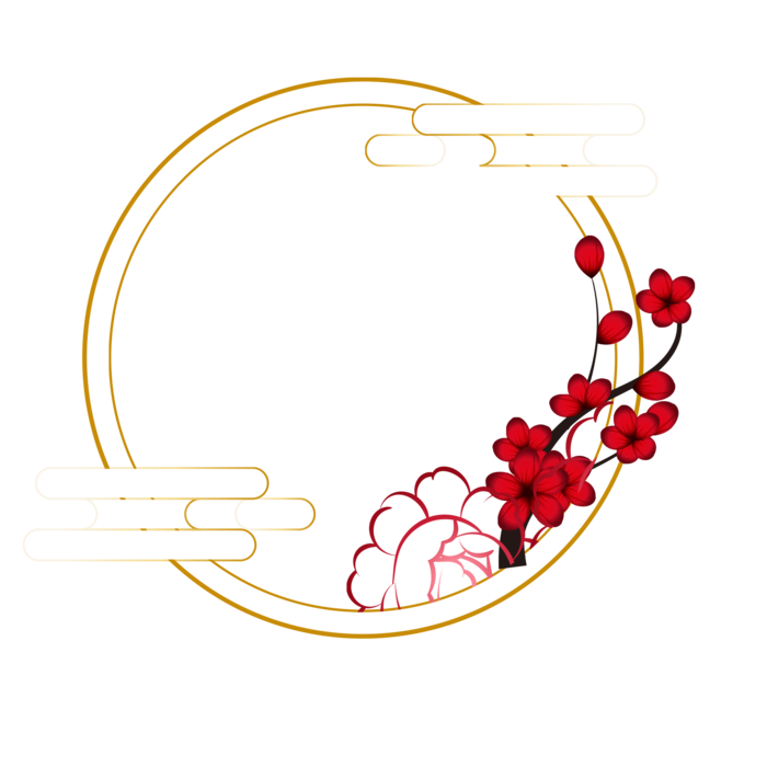 中国风中式传统祥云图案国潮古风边框云纹装饰元素PNG免抠素材图