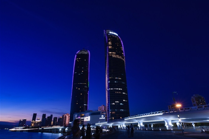 福建厦门双子塔建筑风景大图