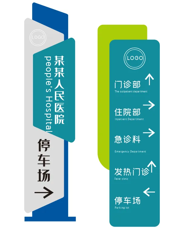 简约大气导视牌cdr矢量模版下载
