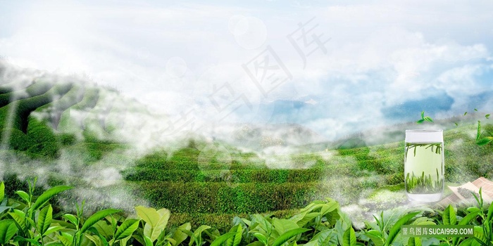 茶道海报背景图