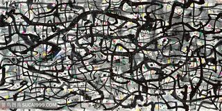 吴冠中手绘水墨线条艺术装饰画