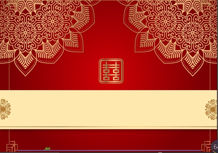 设计红色结婚卡背景ai矢量模版下载