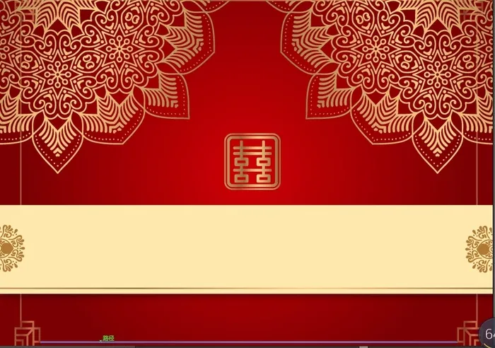 设计红色结婚卡背景ai矢量模版下载
