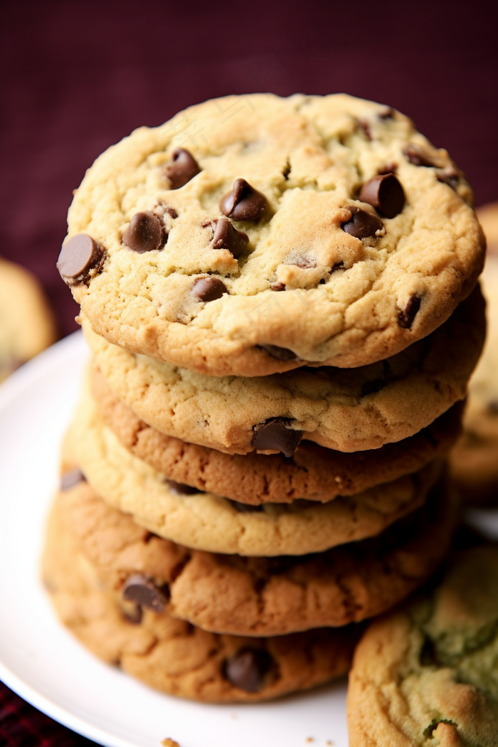 巧克力曲奇饼干下午茶摄影图