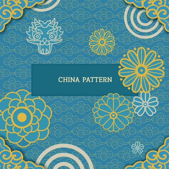 2022新年窗花底纹ai矢量模版下载
