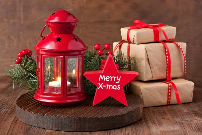 圣诞节圣诞装饰元素静物特写场景(88)