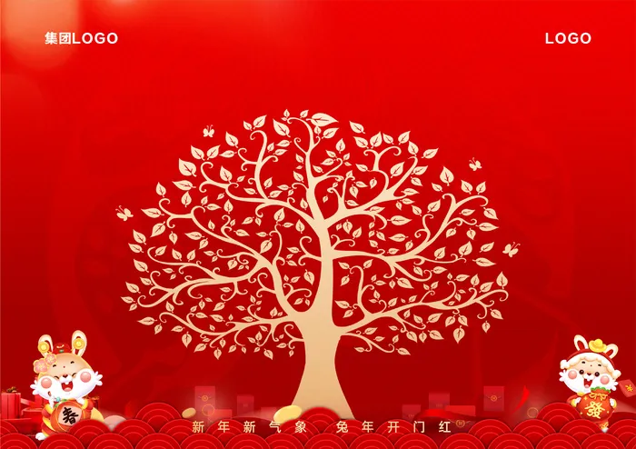 红包墙背景cdr矢量模版下载