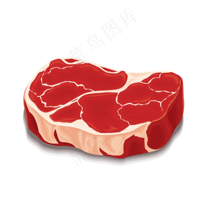 [美食元素]红色创意牛肉元素