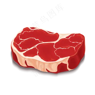 [美食元素]红色创意牛肉元素