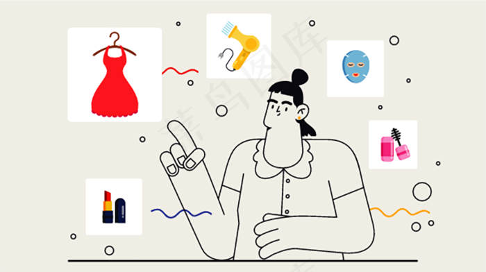 电商的插画