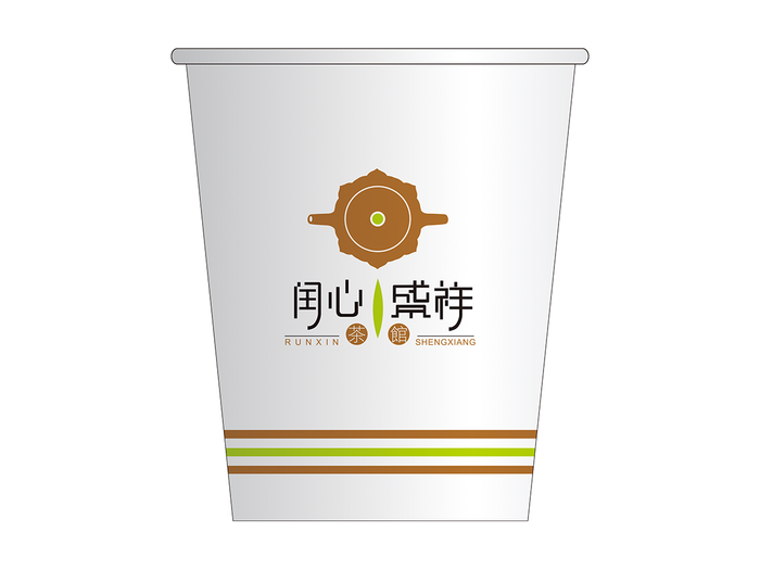 8.茶道纸杯cdr矢量模版下载