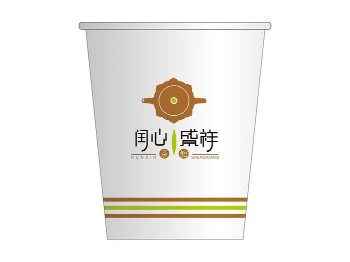 8.茶道纸杯cdr矢量模版下载