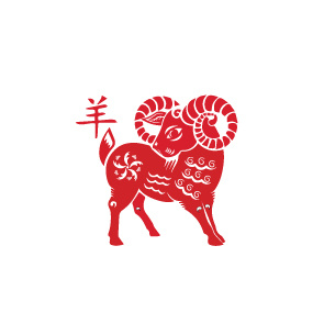 羊剪纸 剪纸风元素ai矢量模版下载
