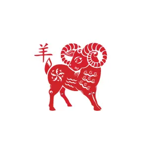羊剪纸 剪纸风元素ai矢量模版下载