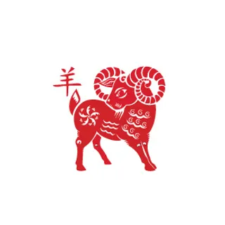 羊剪纸 剪纸风元素