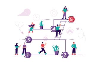 扁平化人物场景办公互联网等距ai矢量设计网页海报UI素材插画