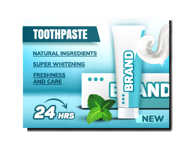 矢量口腔牙刷与冲洗器广告