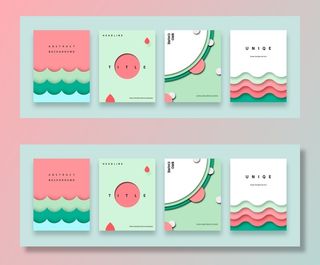 清新孟菲斯风格渐变科幻离子风KV主视觉海报大图高端psd分层素材