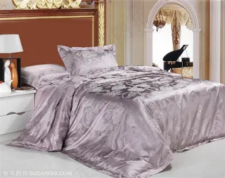 沉鱼落雁 真丝提花四件套 细节特写